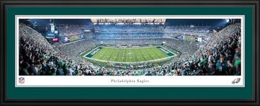 Philadelphia Eagles - Double Mat, Deluxe Framed Picture by Blakeway Panoramas (44"W x 18"H)