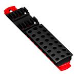 Ernst Manufacturing 30 Tool Magnetic Bit Buddy, 1/4" Hex Bit Holder - Red/Blk