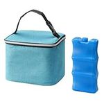 Navaris Cooler Bag - Insulated Bag for Baby Bottles or Beverages - Includes Ice Pack for Cooling - Use as Baby Bottle Bag or Breastmilk Storage - Turquoise