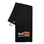 Funny Golf Towel Microfiber Fabric Waffle Pattern Towels, Tri-fold Golf Towel for Golf Bags with Heavy Duty Carabiner Clip Golf Gifts for Men Birthday Gifts for Golf Fan (FUN Style) (Golf Hub)