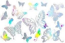 Neva Nude Holographic Butterfly Garden HOLOstix Face and Body Stickers for Festivals, Raves, Parties, Lingerie & More, Medical Grade Adhesive, Waterproof & Sweatproof, Made in USA