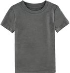 COSLAND Baby Boys T Shirts Casual Short Sleeve Cotton Plain Tees, Gray, 12 Months