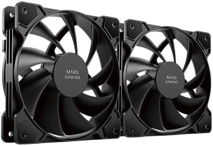 MARSGAMING Mars Gaming MF-PWMX2 Nero, Kit 2 Ventole 120 mm, Ultra-Silenzioso FDB 12dB, Sistema Antivibrazione, Sistema PWM, per Computer desktop