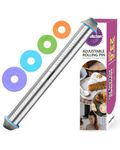 23.6 Inch Rolling Pin with Thickness Rings-Adjustable Stainless Steel Roller Guides Spacers Baking Tools for Dough Pizza Pie and Cookies by PROKITCHEN
