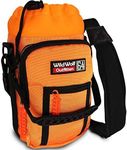 Wild Wolf Outfitters Water Bottle Holder for 64oz Bottles Orange - Carry, Protect and Insulate Your Best Flask with This Carrier w/ 2 Pockets & an Adjustable Padded Shoulder Strap