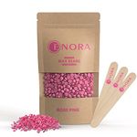 ENORA Hair Removal Brazilian Hard Wax Beans For Face, Eyebrow, Back, Chest, Bikini Areas, Legs, Arms and Beards | (ROSE PINK, 300 Gram)