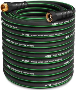 Heavy Duty Garden Hose 100ft, NON-EXPANDABLE Flexible Water Hose, Kink Resistant Lightweight Hybrid Hose, Leakproof Hose Male to Female Fittings