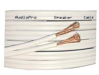 AudioPro Speaker Cable Wire 13 AWG (2 x 234 Strands) Select 25m or 50m Reel Colour White/Clear Transparent HiFi Home Audio Surround Sound etc (25m Reel, White)