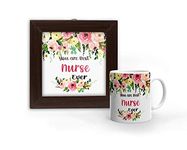 Khakee You are Best Nurse Printed Blue Coffee Mug 325 ml and Poster Frame(6x6)- Gift for Nurse -Birthday-Anniversary