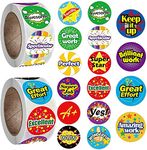 1000 PCS Reward Stickers for Teachers, School Stickers for Kids in 16 Designs, Motivational Stickers Teacher Supplies Training Stickers for Children Student Classroom