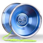 Yoyo Professional,Hksod Predator 3 Unresponsive Yoyos for Beginners Advanced Players (1A//3A/5A),Bimetal Yo-yos with Steel Ring and Duty Cover Bearing for Adults with Yo Yo Accessories - Ice Blue