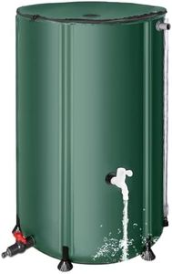 FAMIROSA 100 Gallon / 378L Collapsible Rain Barrel, Foldable PVC Rain Barrels to Collect Rainwater from Gutter, Portable Water Storage Tank Container with Hose Spigot, Water Catcher Collector Green