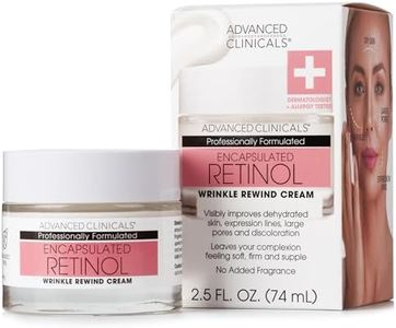 Encapsulated Retinol Anti-Wrinkle Cream Natural Face Lotion for Expression Lines, Crepey Skin, Large Pores, Uneven Skin Tone, Deep Wrinkles Hydrating Night Cream by Advanced Clinicals, 2 Fl. Oz