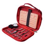 Myaskro® Suture Practice Kit – Realistic Silicone Pad, Surgical Tools, Portable Case – Ideal for Medical Students & Professionals