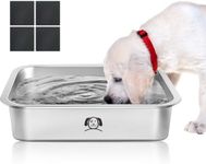 Stainless Steel Dog Bowls for Large Dogs, Heavy Duty Dog Water and Food Bowl for Large Breed, Food Grade Steel Dog Bowl (0.85 Gallons)