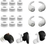 Anti-Slip Earbuds Ear Hooks Ear Tips for Sony Earbuds Replacement Double Flange Earbuds Tips for Sony WF-1000XM5/ WF-1000XM4/WF-C500/Linkbuds S Wireless Earbuds, White