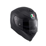 AGV K5 S ECE 22-05 Solid Motorbike Full-Face Helmet ECE 22-05 in Carbon-Fiberglass, with Sun Visor, Matt Black, MS