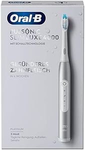 Oral-B Pulsonic Slim Luxe 4000 Electric Sonic Toothbrush/Electric Toothbrush, 3 Cleaning Modes for Dental Care and Healthy Gums, Platinum