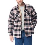 Wrangler Authentics Men's Long Sleeve Sherpa Lined Shirt Jacket, Caviar, X-Large
