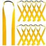 Runzkzy 10 Pieces Catapult Bands Slingshot Flat Rubber Band 0.75mm/1mm/1.2mm Thickness Slingshot Replacement Bands Slingshot Bands Flat Hunting Shooting Catapult Elastic Bungee (0.75mm-yellow)