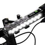 Bike Lights, 17 Lamp Beads 4800 Lumen Ultra Bright LED Bicycle Lights, 10000mAh Rechargeable Bicycle Accessories, 4 Modes Front Bike Light, IP65 Waterproof, Suitable for Riding Mountain Night