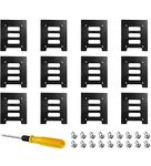 suiwotin 12PCS SSD Bracket 2.5 to 3.5 Adapter, SSD HDD Hard Disk Drive Bays Holder, SSD Mounting Bracket Kit Metal Mounting Bracket Adapter with Screwdriver and Screws