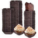 Gcardist Square 200-Count Coffee Cupcake Liners Muffin Linner No Smell, Food Grade Baking Cups (Standard Size)