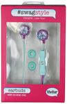 SWAGG Full Bling Earbuds with Mic, Peace-SWEB-FB-PUFB