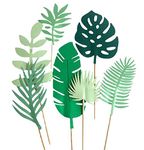 DBOO 7 PCS Tropical Leaves Cake Topper Tropical Wedding Cake Topper Greenery Cake Topper Palm Leaf Cake Topper