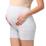 Morph | Shorts for Pregnant Women | Pregnancy Panties for Women | Shorts Style | Prevents Inner Thigh Chafing Caused by Weight Gain | Soft & Stretchy Cotton | Pack of 1 | Grey | XL