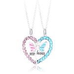 Friendship Necklace Best Friend Necklace Birthday Gift Matching BFF Necklace for 13 Girls Sister Birthday Gifts Soul Sister Gifts for Girls