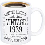 1939 85th Birthday Gift Ideas mug for Women and Men Ceramic Coffee Mugs Anniversary Presents for Him,Her,Husband or Wife 85 Years Old Gag Party Supplies Decorations Ideas Mugs for Mom,Dad Tea Cups11oz