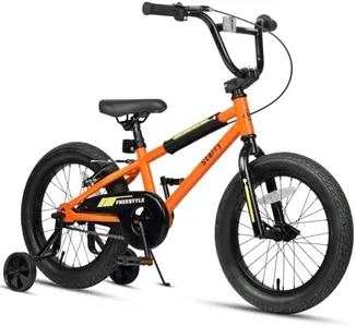 cubsala 18 Inch Little Kids Bike for 5 6 7 8 Years Old Boys Girls Youth BMX Style Bicycle with Training Wheels Coaster & Rear V Brake, Orange