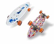 JASPO Cruiser Skateboard 25.5 X 7 Inches Best for Beginners and Professionals with 65 mm 80A Hardness PU Wheels, ABEC-7 High Precision Bearings, Good for All Age Groups (Skater Girl)