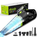 absob Cordless Handheld Vacuum, High Power Car Vacuum Cleaner, Lightweight Portable Rechargeable Hand Held Vacuums, Mini Car Vac for Home Pet and Car