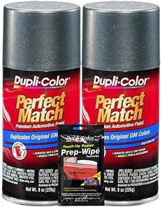 Dupli-Color Medium Gray Metallic Exact-Match Automotive Paint For GM Vehicles - 8 oz, Bundles with Prep Wipe (3 Items)