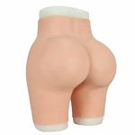 Silicone Panties Butt Enhanced Fake Vagina Underwear Shorts Men's Hiding Gaff Briefs for Crossdresser Transgender Shemale,Brown,Upgrade
