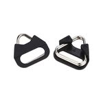 Stainless Steel Triangle Split Ring,Camera Strap Hook Lug Ring, with Plastic Cap,for Belt Hook Lanyard for Camera Shoulder Strap (2 pcs), Black, 2 cm×2 cm