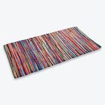 Allure Handmade Rag Rug - Multicoloured Chindi Rug Hallway Runner (60 x 180cm)