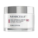 Marcelle Anti-Wrinkle Cream 50+, Day & Night, Anti-Aging Cream with Nourishing Ceramides, Reduces Fine Lines & Wrinkles, Improves Firmness, Fragrance-Free, Hypoallergenic, Cruelty-Free, 75 mL