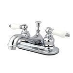 Kingston Brass KB601B Victorian 4-Inch Centerset Lavatory Faucet Retail Pop-Up, Polished Chrome