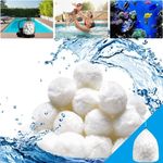 Hsyydzi 4.6Lbs Pool Filter Balls Swimming Pool Sand Filters, Reusable Fiber Filter Media Balls Replace Pool Filter Sand, Equals 150 lbs Pool Filter Sand