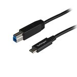 StarTech.com USB C to USB B Printer Cable - 1m / 3 ft - Superspeed - USB 3.1 - 10Gbps - USB C Printer Cable - USB Type C to Type B (USB31CB1M)