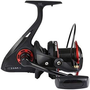 Diwa Spinning Fishing Reels 8000 10000 12000 Series Freshwater Saltwater Big-Game Fishing Surf Fishing 12+1 Stainless BB 70 LBS Max Drag Ultra Smooth Powerful Trout Durable Spinner Gear (Black, 8000)