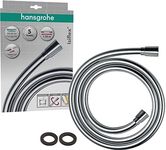 hansgrohe Isiflex - universal fit shower hose 1.25 m, tangle free, flexible shower head hose anti-kink, incl. sealing rings, chrome, 28272000