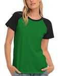 Baseball Tee For Women Green