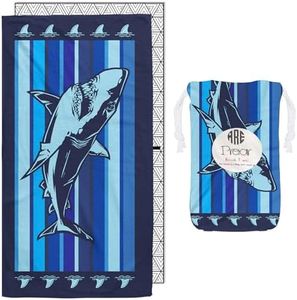 POATOW Oversized Beach Towel 180CMx100CM XL Extra Large Thin Sand Free Towels Travel Swim Pool Yoga Gym Camping for Adults Women Men Beach Essentials Accessories Vacation Gift (Shark)