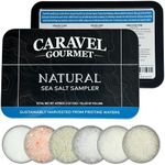 Natural Sea Salt Sampler Set, Pure Finishing Salt with a Rich Taste, Gourmet Cooking Gift and Salt Variety Pack from Around The World, 0.5 oz x Bundle of 6 Imported Salts - Caravel Gourmet Salt