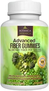 Botanica Research Adult Fiber Gummies For Women, Men. Advanced Prebiotic Chewable Insoluble Chicory Root Extract Dietary Inulin Fiber Supplement To Promote a Healthy Skinny Belly For Optimal Digestive