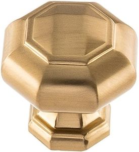 Atlas Homewares 418 Elizabeth 1-3/4 Inch Diameter Geometric Cabinet Knob, Warm Brass